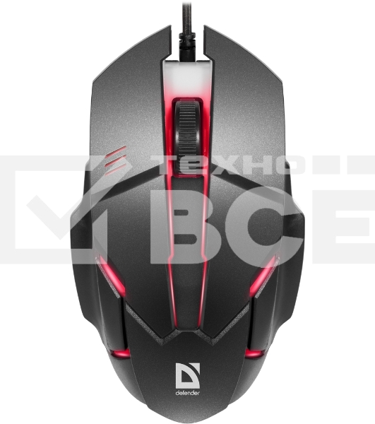 Мышь проводная Defender Host MB-982 черный, 1000 dpi, USB, кнопки - 3