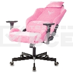 Кресло игровое Knight N1 Fabric розовый Velvet 36 с подголов. крестовина металл, фото6