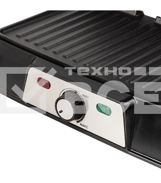 Электрический пресс-гриль Endever Grillmaster 220, серебристый/черный