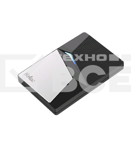 Накопитель внешний  SSD External Netac 2.0Tb Z7S <NT01Z7S-002T-32BK> (USB3.2, up to 550/480MBs, 89х60х11.5mm, Aluminium+Steel+Plastic)