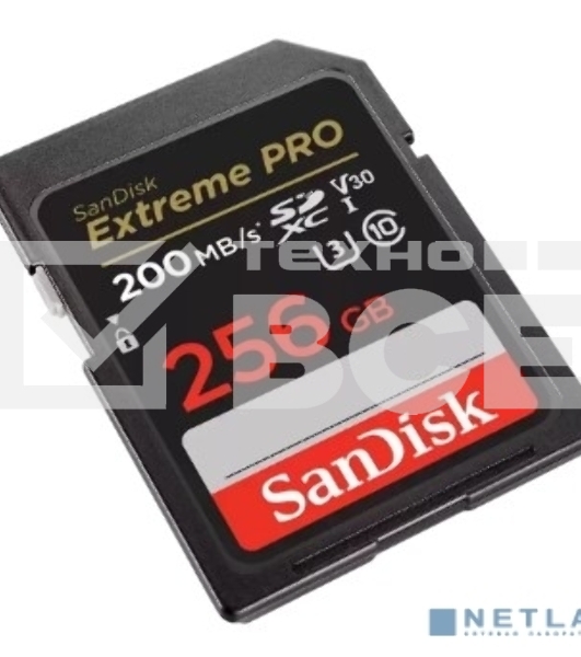 Флеш карта SD 256GB SanDisk SDXC Class 10 V30 UHS-I U3 Extreme Pro 200MB/s