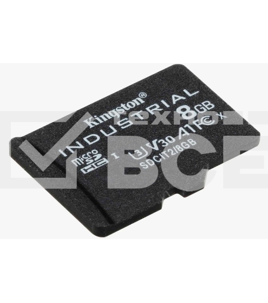 Флеш карта microSDHC 8Gb Class10 Kingston <SDCIT2/8GBSP> Industrial Temperature Class UHS-I без адаптера