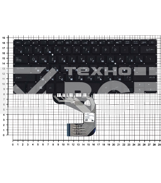 Клавиатура для ноутбука Asus X406 черная