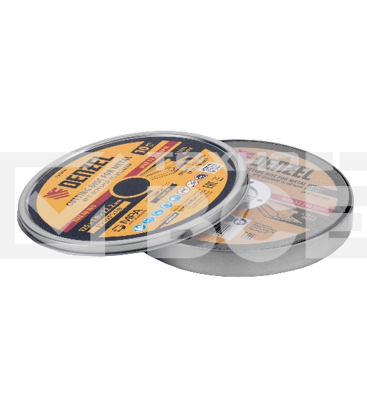 Круг отрезной по металлу Denzel WA60TBF 125х1.0х22.2мм в метал.банке, 10шт. 737610