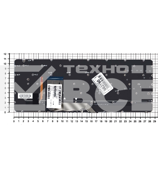 Клавиатура для ноутбука HP Spectre X360 13-4000 черная с подсветкой