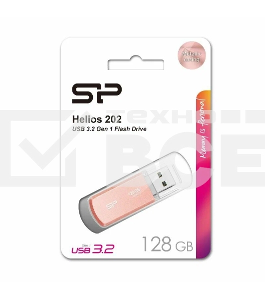 Флеш диск 128Gb Silicon Power Helios 202, USB 3.2, Pink