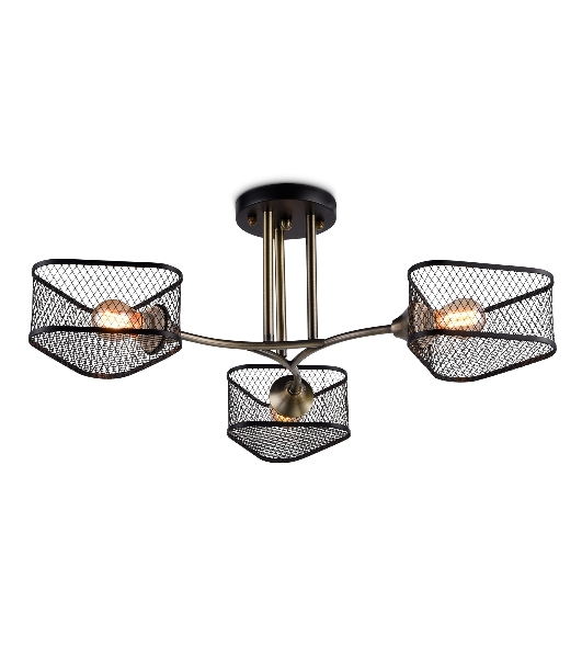 Светильник Ambrella light TR80171/3 SB/BK бронза/черный E27/3 max 40W D600*215