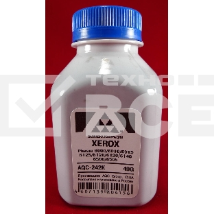 Тонер XEROX Phaser 6000/6010/6015/6125/6128/6130/6140/6500/6505 Black, (фл.40г.) AQC фас. России
