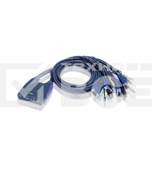 Переключатель электронный ATEN PETITE 4 PORT USB KVM SWITCH W/2.5M W/1.