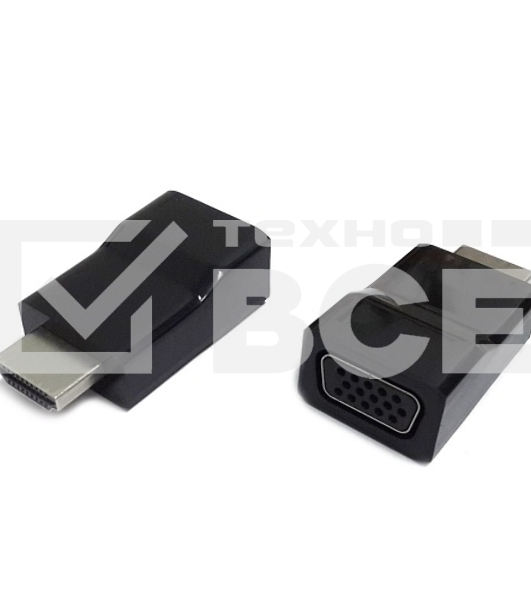 Переходник Gembird  Переходник HDMI-VGA Cablexpert A-HDMI-VGA-001, 19M/15F