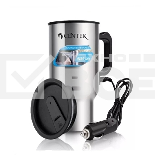 Автомобильная термокружка Centek CT-0090 35 Вт, 500 мл, сталь, работа от прикуривателя, гермет. крышка
