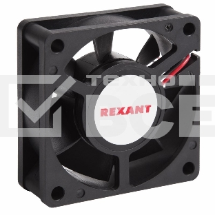 Вентилятор для корпуса Rexant RX 6020MS 12VDC черный, 60 мм, 3900 об/мин, 29 дБ, 2 pin