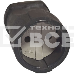 Штепсель без заземл. ПВХ-облив черный UNIVersal ОА0150