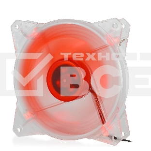 Вентилятор для корпуса Crown CMCF-12025S-1210 прозрачный/красный, 120 мм, 1650 об/мин, 28 дБ, 3 pin