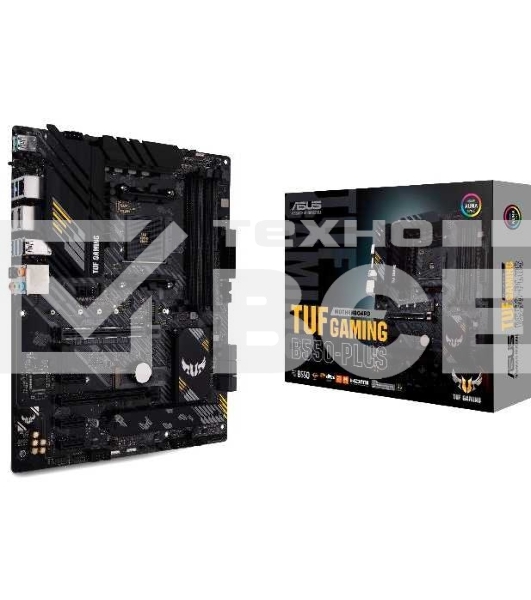 Материнская плата ASUS TUF GAMING B550-PLUS, AM4, AMD B550, 4xDDR4, 6xSATA, 2xM.2, 1xPCIe 4.0 x16, 1xPCIe 3.0 x16, 3xPCIe x1, 1xHDMI, 1xDP, 1x 2.5Gb LAN, 4xUSB-A 3.2 Gen 1, 1xUSB-A 3.2 Gen 2, 2xUSB-A 2.0, 1xUSB-C 3.2 Gen 2, 5x3.5 мм, 7.1, ATX