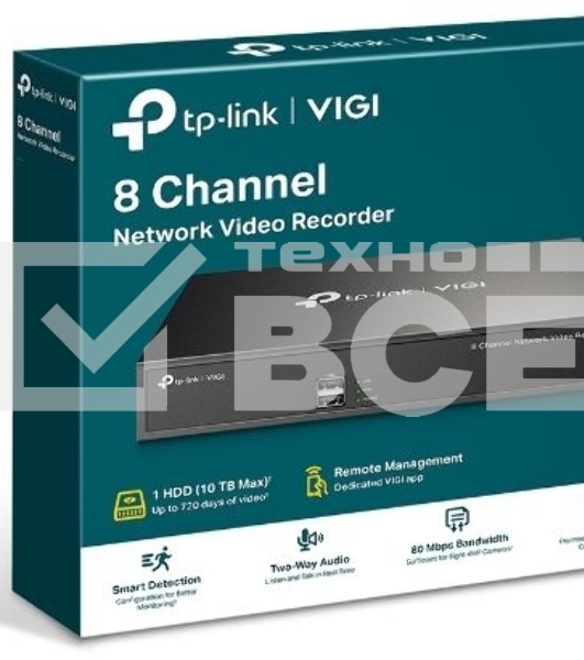 Сетевой видеорегистратор TP-Link VIGI NVR1008H 8 Channel Network Video Recorder