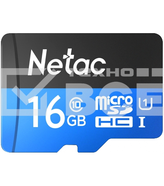 Флеш карта microSDHC 16GB Netac P500 <NT02P500STN-016G-S> (без SD адаптера) 80MB/s