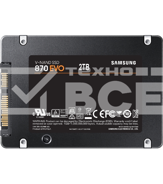 Накопитель SSD Samsung 870 EVO, 2Tb, SATA III, 2.5