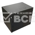 Шкаф коммутационный WRline (WR-TW-1566-SR-RAL9004) настенный 15U 600x600мм пер.дв.металл 2 бок.пан. 60кг черный 520мм 775мм IP20 сталь, фото3