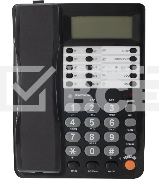 Телефон проводной Ritmix RT-495 черный