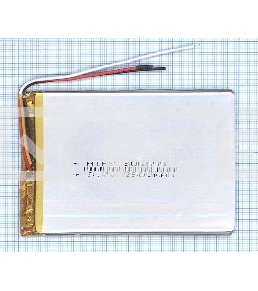 Аккумулятор Li-Pol (батарея) 3*65*95мм 3pin 3.7V/2500mAh