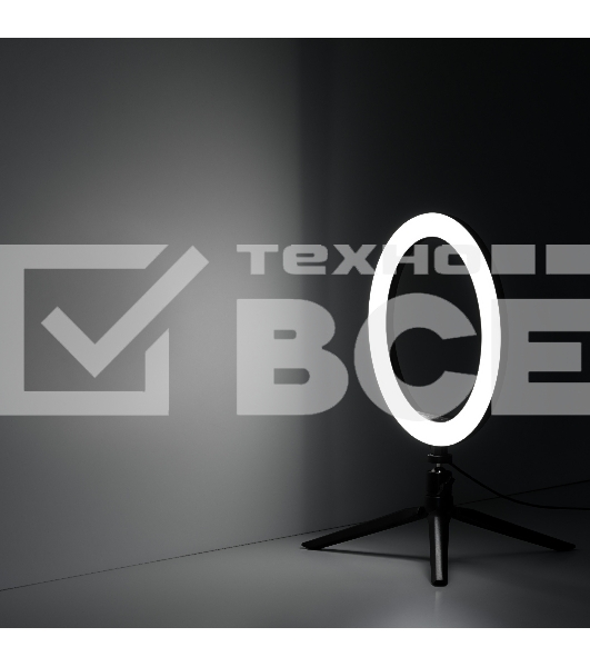 Светильник кольцевой Gauss 14W 700lm 3000-6500K 5V USB IP20 260x23мм черный дим пульт LED