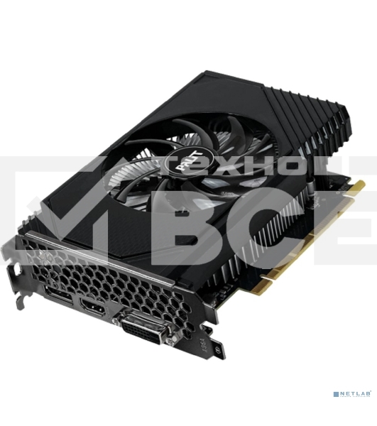 Видеокарта Palit RTX3050 STORMX OC 6Gb NVIDIA GeForce RTX 3050 6Gb PCI-E 4.0 96bit GDDR6 1042/14000 DVIx1 HDMIx1 DPx1 HDCP Ret
