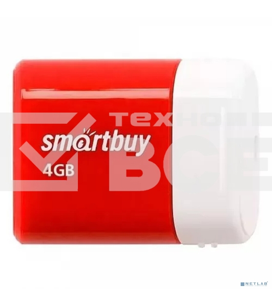 Флеш диск Smartbuy USB Drive 4Gb LARA Red (SB4GBLara-R)