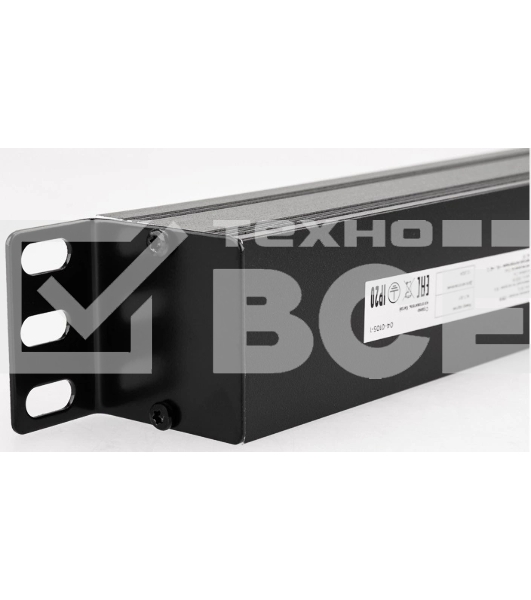 Блок распределения питания Rexant для 19' шкафов, горизонтальный, 9 розеток СЕЕ 7/4, 16A, без выкл, алюм корп, шнур 2м, вилка СЕЕ 7/7