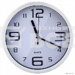 Часы настенные Perfeo 'PF-WC-001', круглые д. 20 см, белый корпус/белый циферблат, фото 1