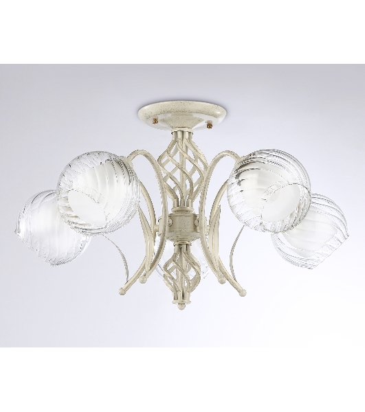 Светильник Ambrella light TR3066/5 WH/GD белый/золото E27*5 max 40W D590*340