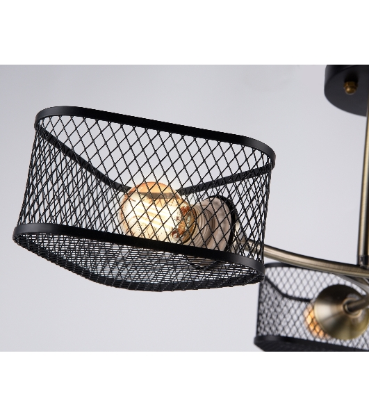 Светильник Ambrella light TR80171/3 SB/BK бронза/черный E27/3 max 40W D600*215