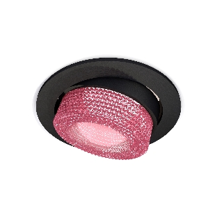 Комплект встраиваемого поворотного светильника Ambrella light XC7652062 SBK/PI черный песок/розовый MR16 GU5.3 (C7652, N7193)