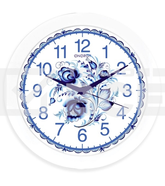 Часы настенные кварцевые Energy ЕС-102 гжель