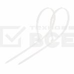 Хомут-стяжка кабельная нейлоновая Rexant 250 x7,6 мм, белая, упаковка 100 шт., фото 1