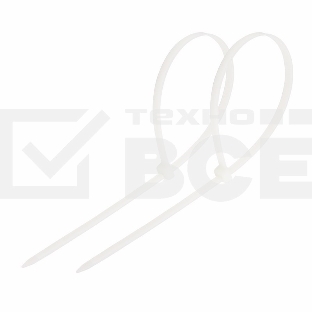 Хомут-стяжка кабельная нейлоновая Rexant 250 x7,6 мм, белая, упаковка 100 шт.