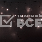 Гирлянда Айсикл (бахрома) светодиодный, 4,8 х 0,6 м, прозрачный провод, диоды ТЕПЛЫЙ БЕЛЫЙ,  176 LED, фото 1