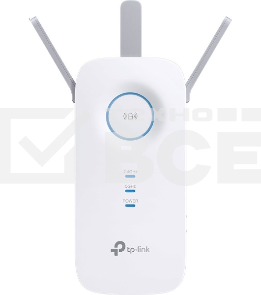 Усилитель сигнала TP-Link AC1900 Wi-Fi Range Extender 600 Mbps at 2.4 GHz + 1300 Mbps at 5 GHz; 3 × External Antennas, 1 × Gigabit Port, Wall Plugged; Tether App, WPS, Intelligent Signal Light, Access Control, Power Schedule, LED Control, RE/AP Mode, OneMe, MU-MIMO