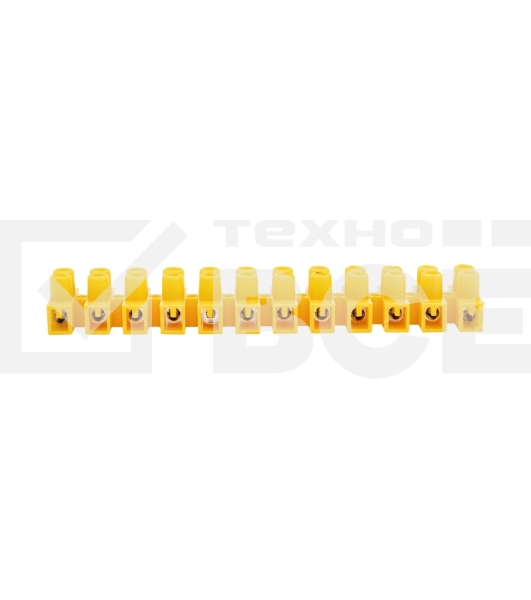 Клеммная винтовая колодка KВ-4 1,5-4, ток 3 A, полиэтилен желтый Rexant (10 шт./уп.)