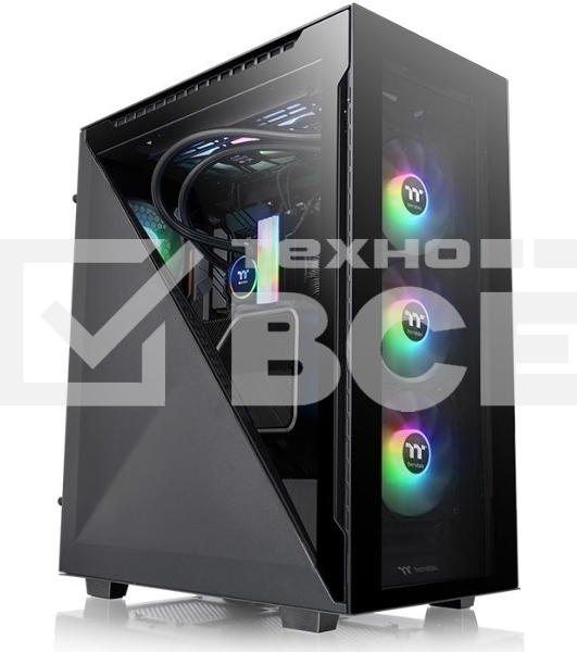 Компьютерный корпус Thermaltake Divider 500 TG ARGB CA-1T4-00M1WN-01 Black/Win/SPCC/Tempered Glass*4/120mm ARGB Fan*3/120mm Standard Fan*1 (527880)