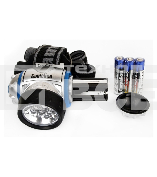 Фонарь налобный LED5310-7F3 (7LED 3 режима; 3хR03 в комплекте; метал.) Camelion 7534