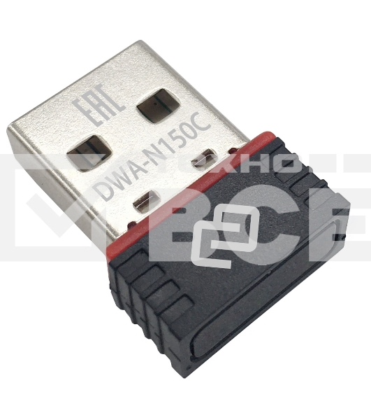 Сетевой адаптер Wi-Fi Digma DWA-N150C N150 USB 2.0 (ант.внутр.) 1ант. (упак.:1шт)