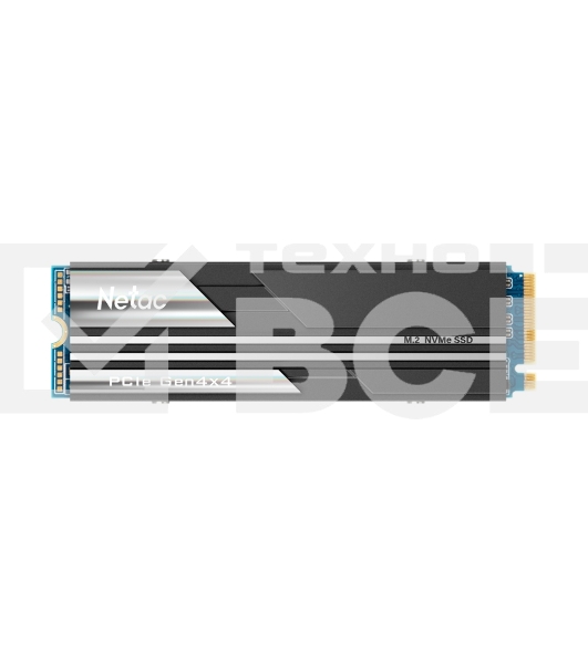 Накопитель SSD Netac NV5000, 500GB, M.2 2280, PCIe 4.0 x4, NVMe, R/W 5000/2500, с радиатором