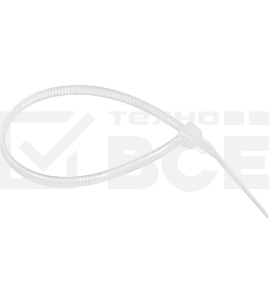 Хомуты Сибртех, 160 х 2,5 мм, пластиковые, белые, 100 шт. 45523