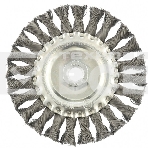 Щетка Matrix для УШМ 125 мм, М14, плоская, крученая проволока 0,35 мм, фото3