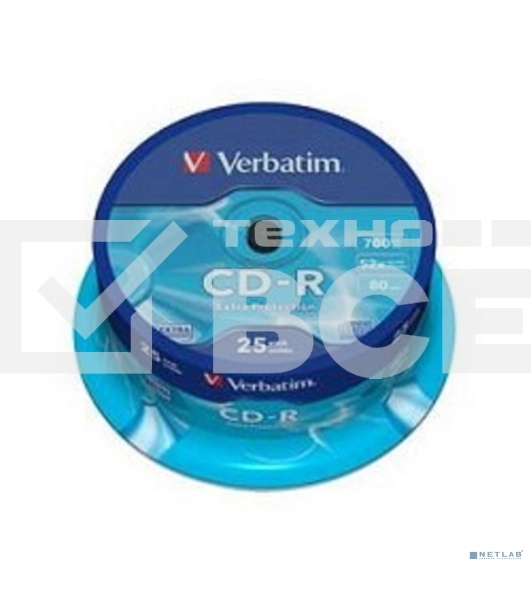 Диск CD-R Verbatim 700Mb 52x Cake Box (25шт) (43432)