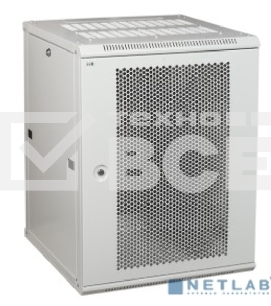 Шкаф ITK LWR3-12U66-PF  LINEA W 12U 600x600 мм дверь перфорированная, RAL7035