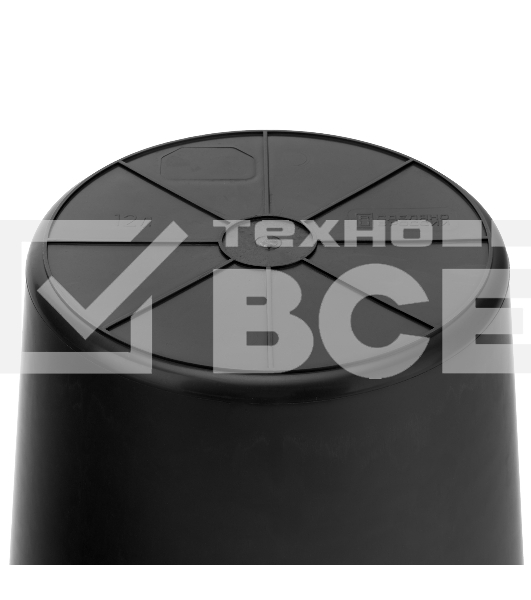 Ведро строительное пластмассовое Сибртех 12л, высокопрочное с носиком