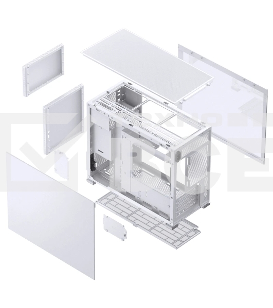 Корпус компьютерный Mini-Tower/ Case JONSBO D31 STD, Mini-Tower, TG, no fan, 1xUSB-A 3.2 + 1xUSB-C 3.2, mATX, mDTX, mITX White