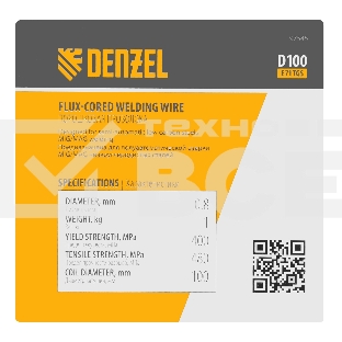 Порошковая проволока Е71TGS, диам. 0,8 мм, 1 кг, диам. катушки D100 Denzel